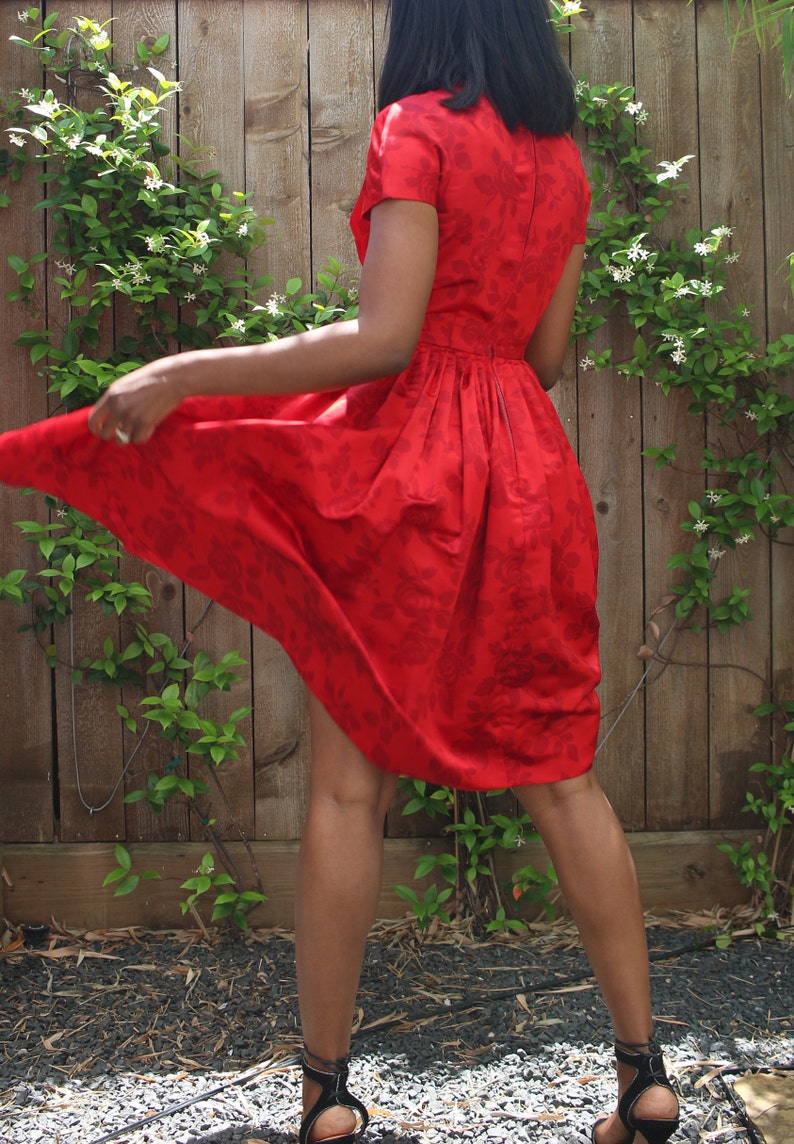 Vintage Red Tea Dress
