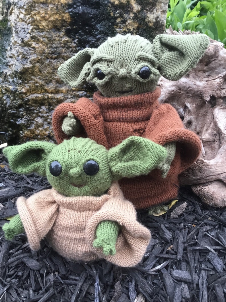 Yoda knitting pattern machine knitted baby Grogu Csm circular Etsy
