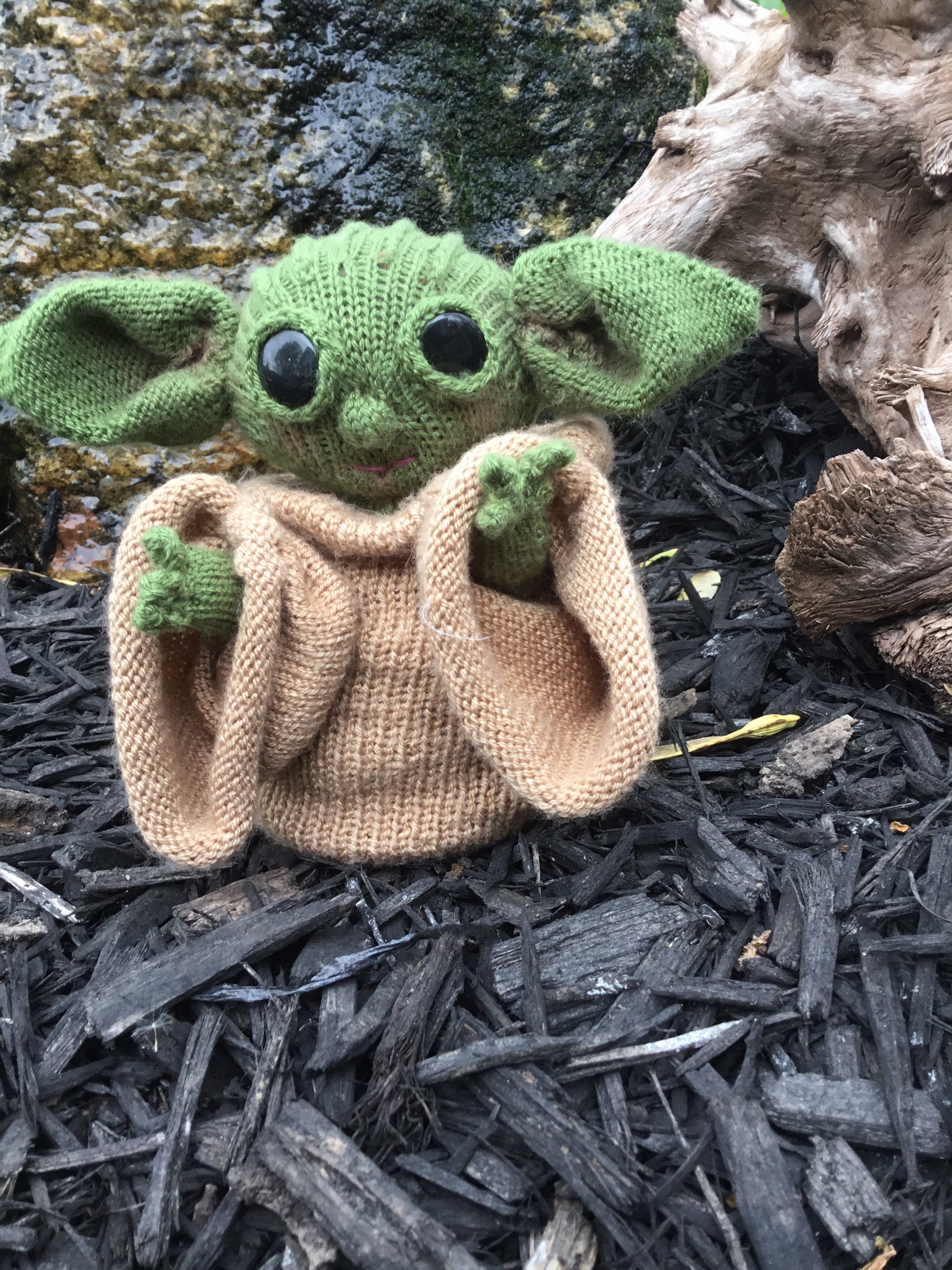 Digital Yoda Knitting Pattern Machine Knitted Baby Grogu Csm Circular