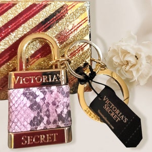 Victoria's Secret Wristlet Keychain Keyring Bag Strap Pink Logo Travel Bag  Tag