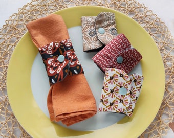 Fabric napkin holder, napkin ring, fabric napkin holder.