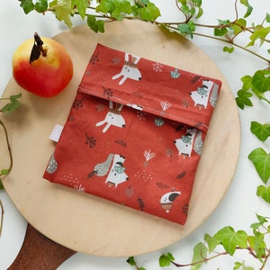 School snack bag, snack bag, snack bag. animali del bosco