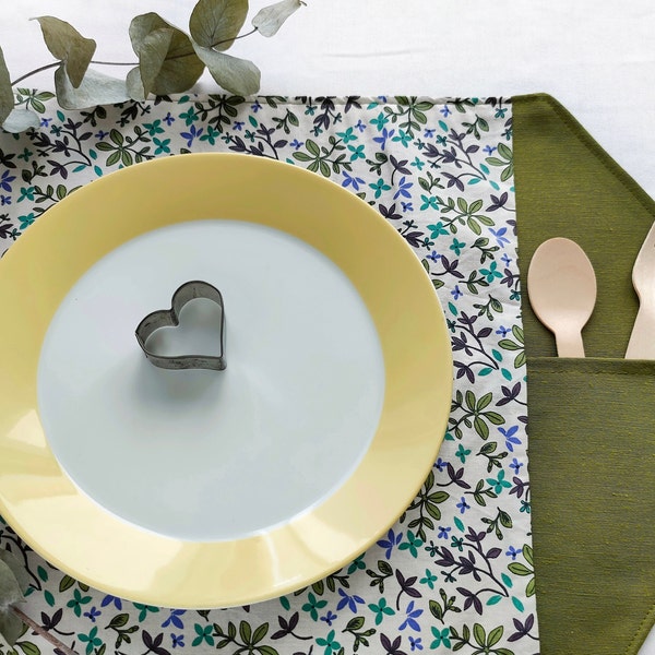 Placemat With Pocket Etsy