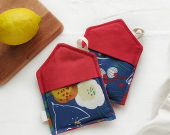 Kitchen pot holders | Cotton pot holders | Kitchen set | Original birthday gift.