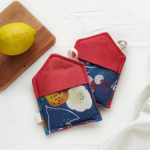 Cotton Potholders Kitchen Pot Holders Coordinated Kitchen. 