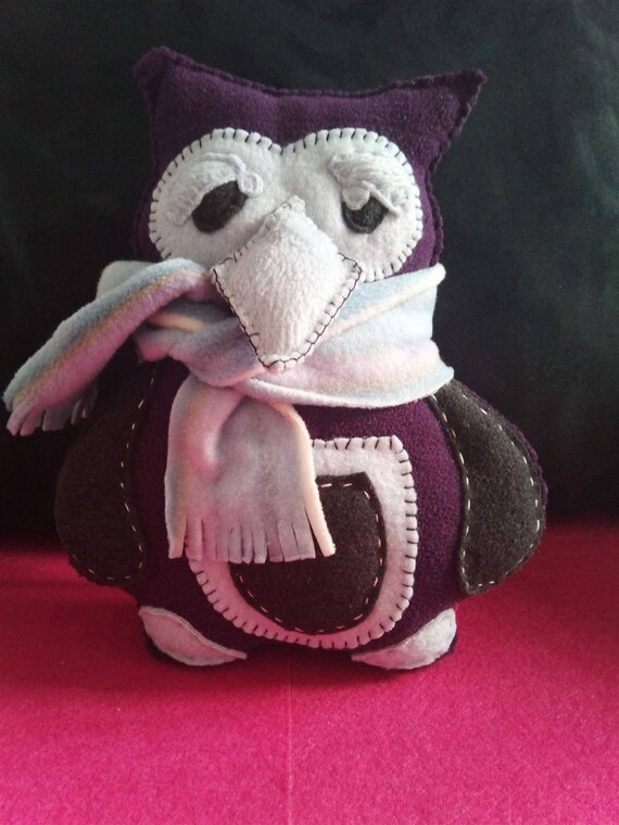 purple owl stuffed animal