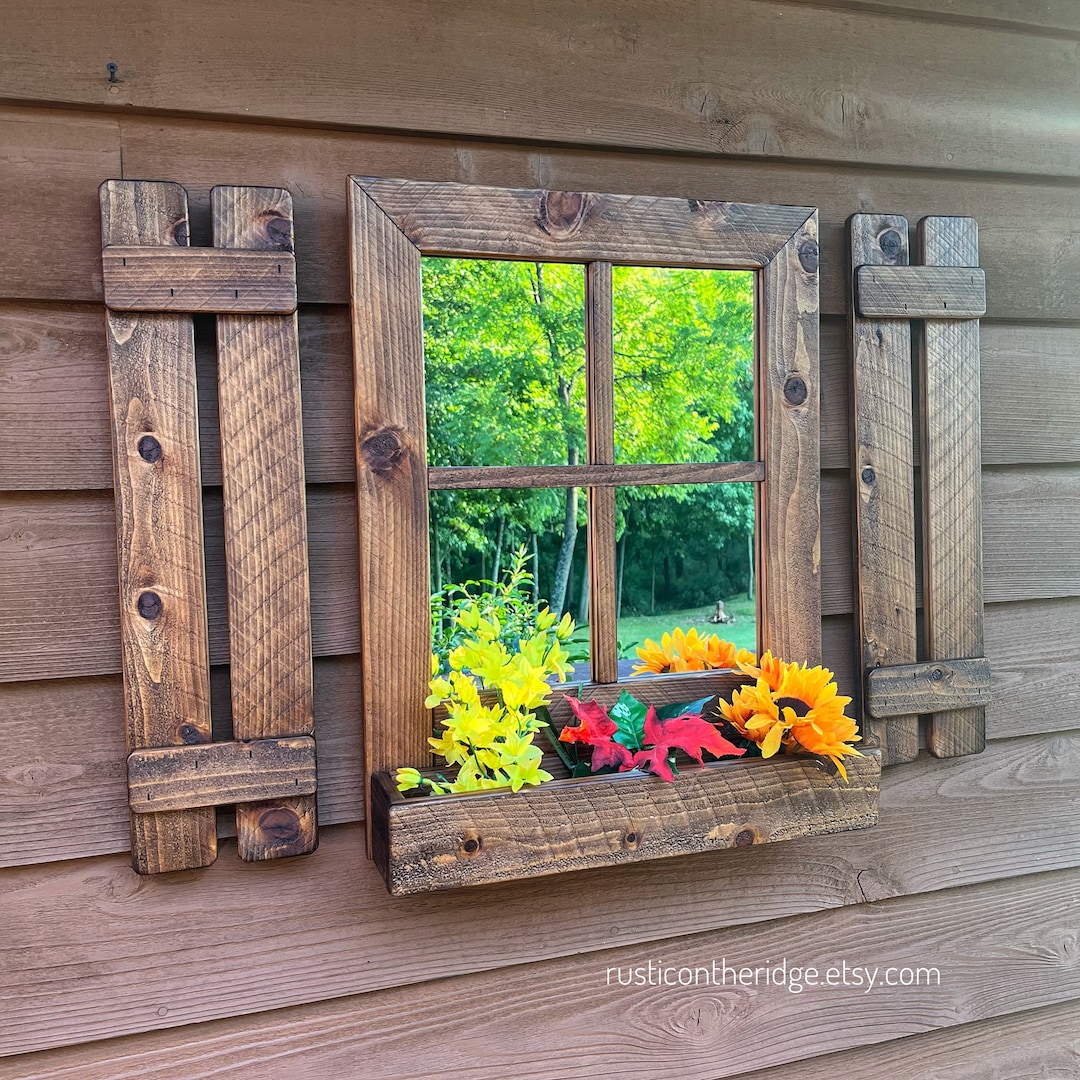 Rustic Shutter Mirror, Wall Decor, Rustic Mirror, Western Decor,lodge