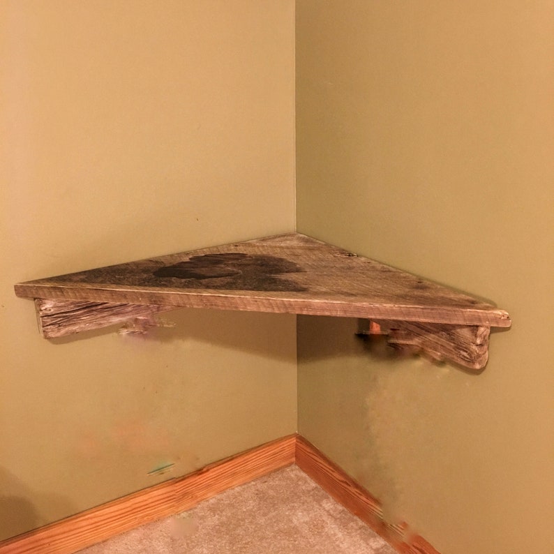Driftwood Shelf Crystal Display Shelf Corner Shelf Rustic Etsy
