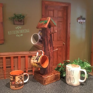 Coffee Mug Stand, Mug Tree, Mug Stand, Cup Holder, Cup Stand, Cup Tree, Western Decor, Rustic Mug Holder, Coffee Bar, Western Bar Decor