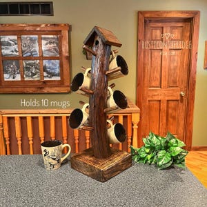 Coffee Mug Stand, Mug Tree, Mug Stand, Cup Holder, Cup Stand, Cup Tree, Western Decor, Rustic Mug Holder, Coffee Bar, Western Bar Decor