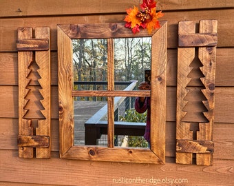 Lodge cabin Shutter,Rustic Rustic Wood Decor Lake house, western, Lodge Decor Cabin Decor Beach House  Western Decor, Mancave