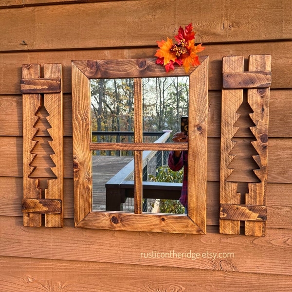 Lodge cabin Shutter,Rustic Rustic Wood Decor Lake house, western, Lodge Decor Cabin Decor Beach House  Western Decor, Mancave