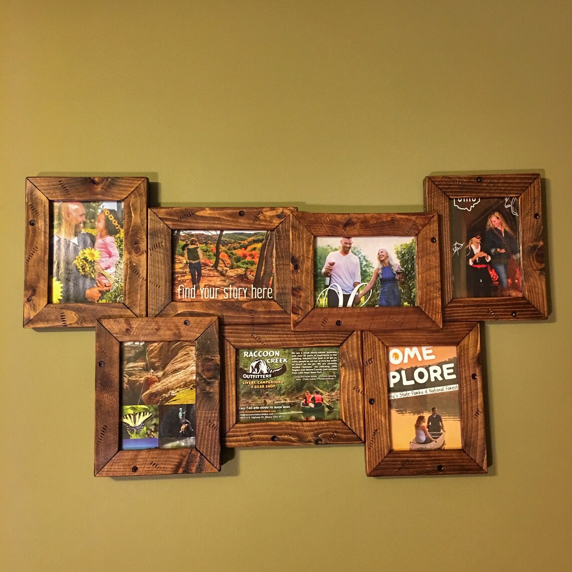 Barnwood 5x7 Collage Frame Photo Collage FrameRustic Etsy