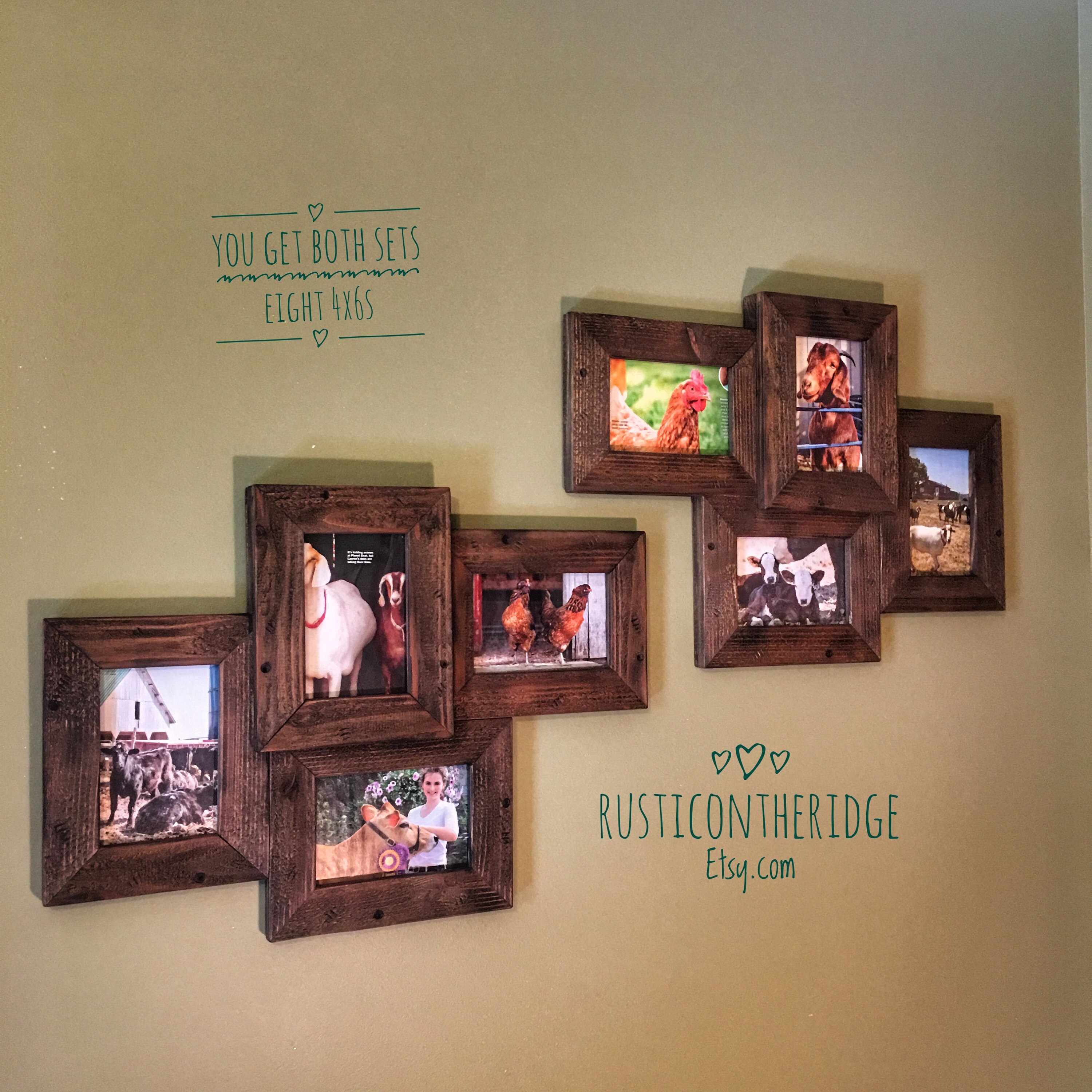 Barnwod 4x6 Collagewestern Frame Collage Rustic Farmhouse Etsy