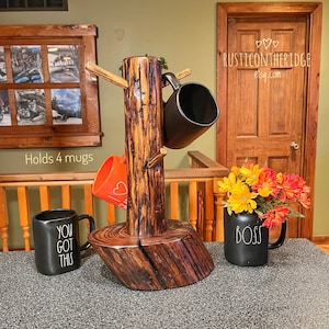 Coffee, Mug Tree, Mug Stand, Cup Holder, Cup Stand, Cup Tree, Western Decor, Rustic Mug Holder, Coffee Bar, Western Bar Decor