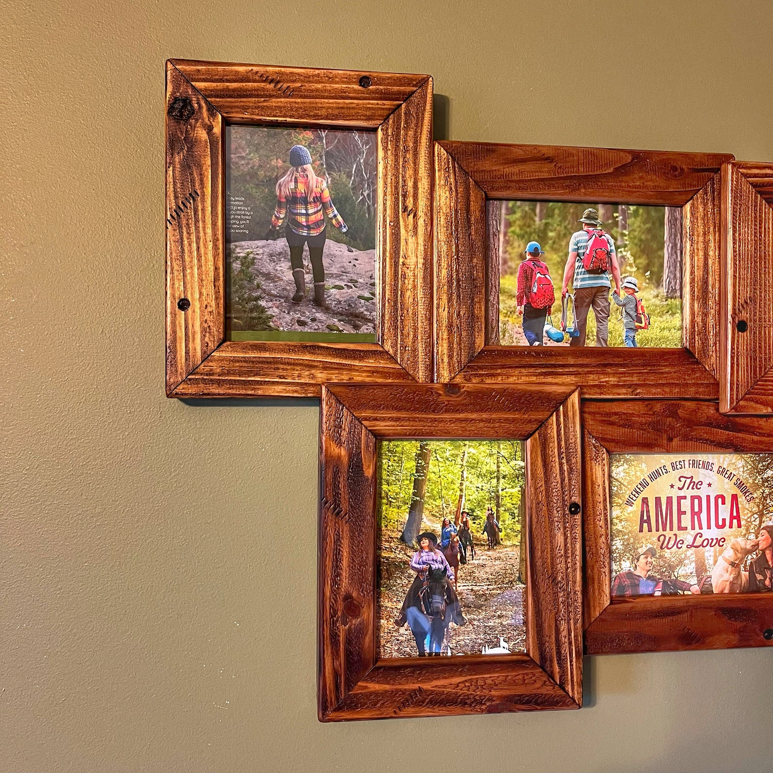 Picture Frame 5x7 Photo Collage Frame Rustic Decorwestern Etsy