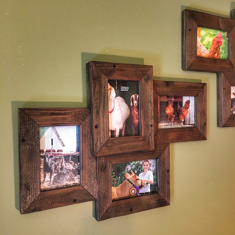 Barnwood 4x6 collage picture Frame Collage Rustic Farmhouse | Etsy