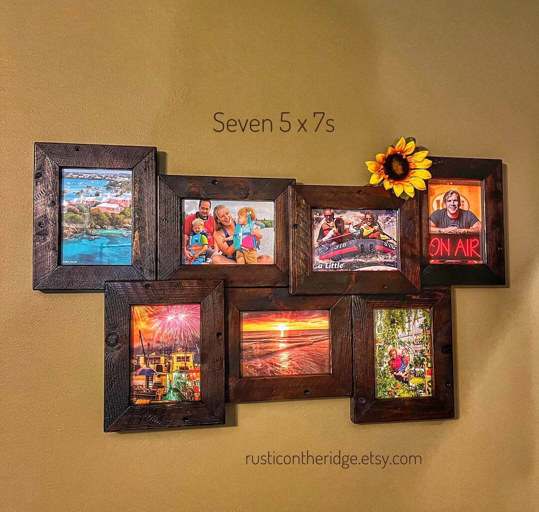 Picture Frame 5x7, Photo Collage Frame, Rustic Decor,western Decor