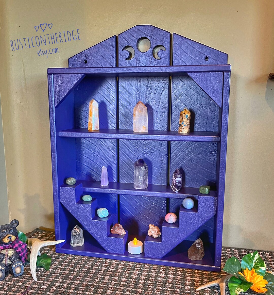 Rustic Display Shelf for Crystals
