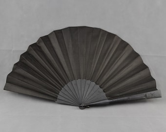 Hand Painted on Silk and Wood European Fan – Circa 1900