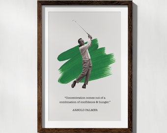 Arnold Palmer Motivational Quote Print - Wall Decor, Wall art, Typography Print, Digital Download, Golf