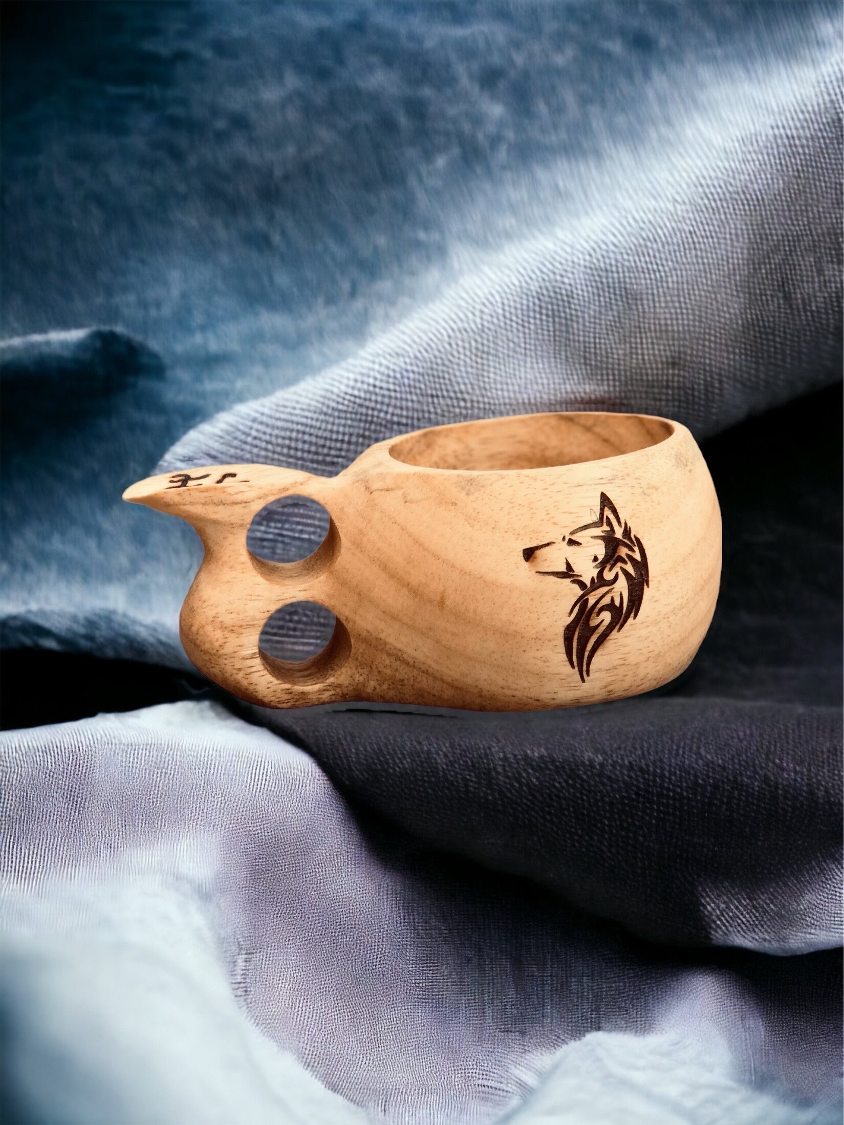 Handmade Kuksa Cup Made From Obeche Wood (personalized Laser Handmade Kuksa Cup Made From Obeche Wood (personalized Laser