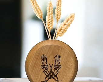 Lazer Engraving Customizable Wooden Vase