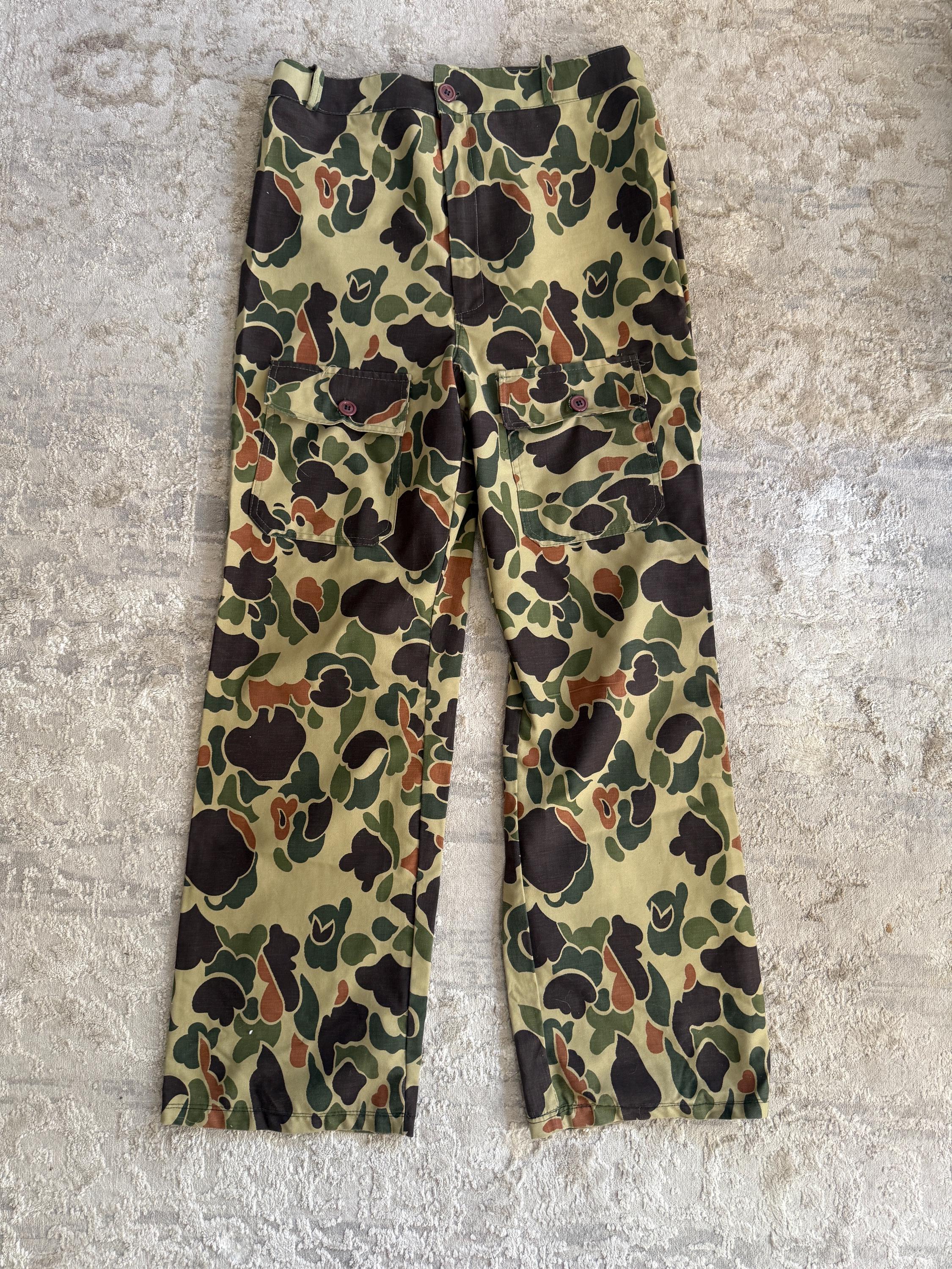 80s ボロ　Walls Duck Hunter Camo pants Vintage 1980's Walls Duck Camo Fatigue Front Pocket Hunting