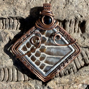 Shed Snakeskin Wirewrapped Pendant | Unique Jewelry | Cruelty Free | Ethically Sourced | Sustainable | Reptile | Serpent | Herpetology