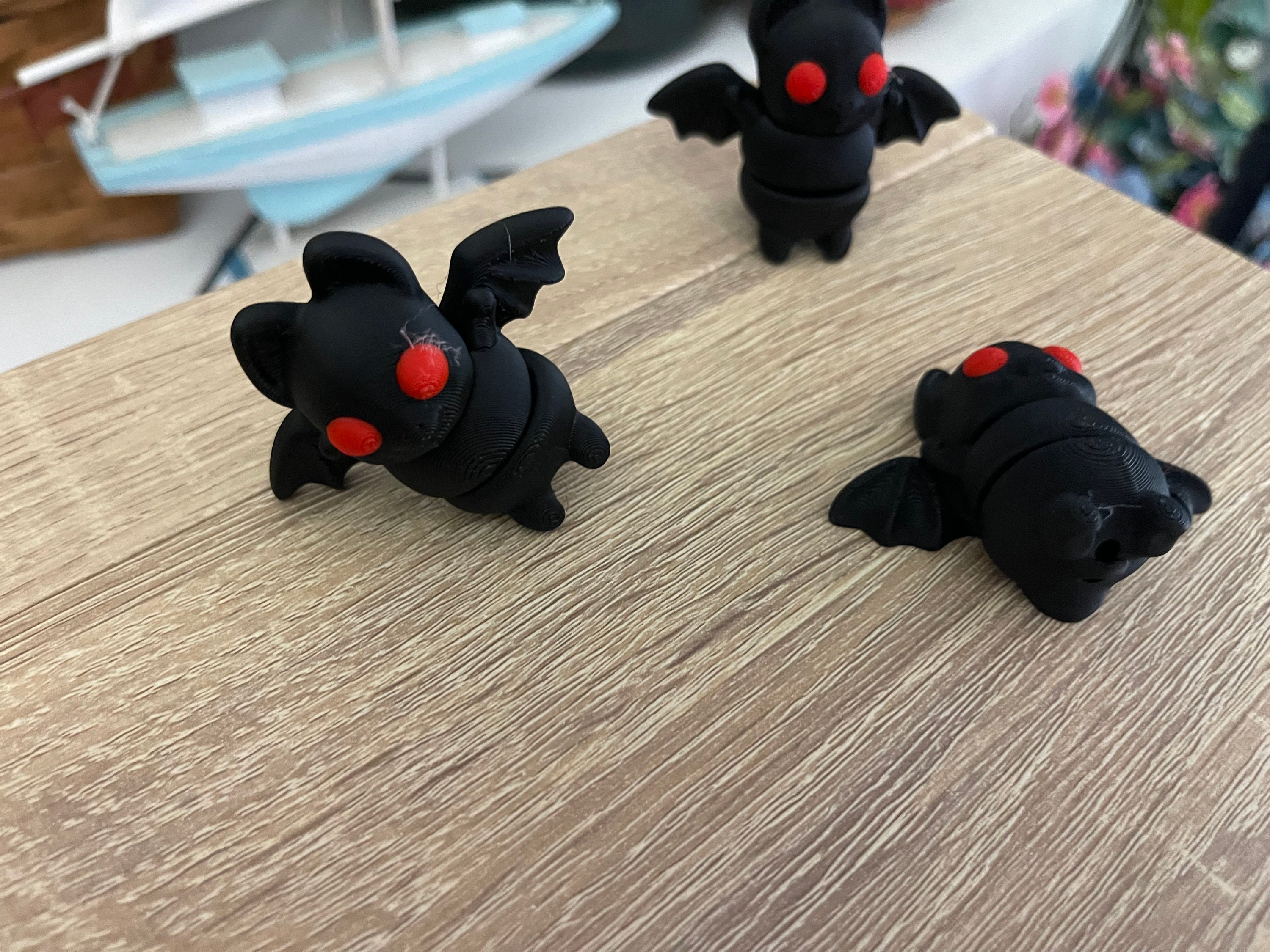 3d Printed Mini Bat Fidget, Articulated Stress Flexi Figure, Tiny ...