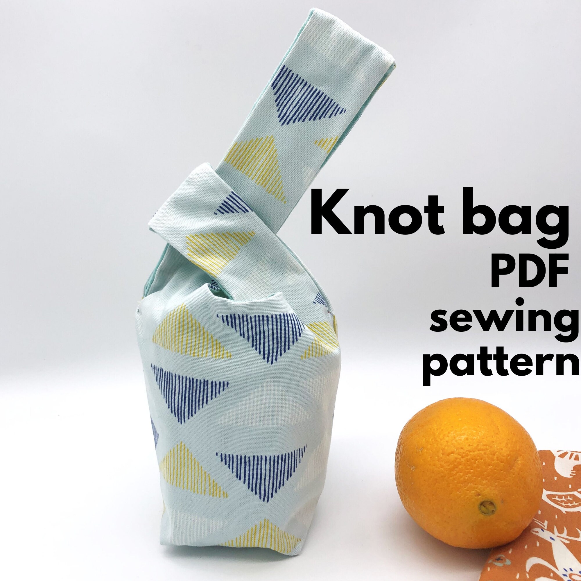 PDF Sewing Pattern. Reversible Origami Bag. Zero Waste 
