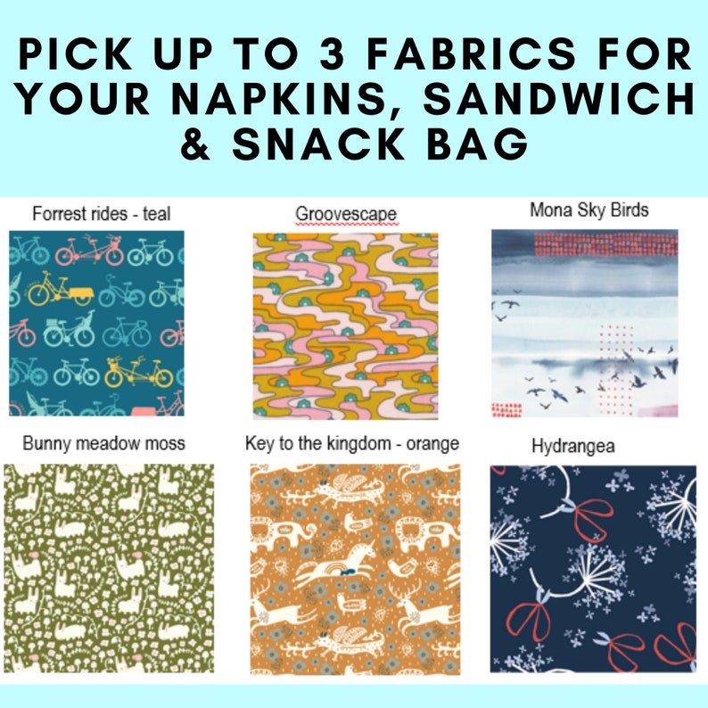 Zero Waste Lunch Kit. Organic Cotton Set With Lunch Bag Etsy