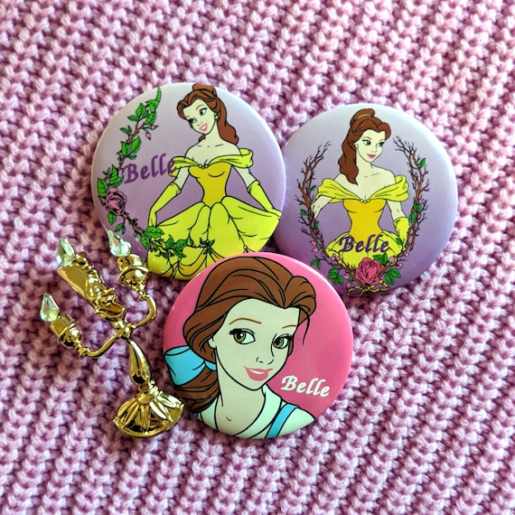 Vintage Disney Beauty and the Beast Belle Button a