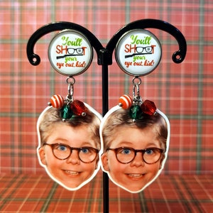 You&#39;ll Shoot Your Eye Out Kid A Christmas Story Earrings