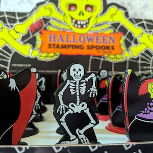Vintage Halloween Stamping Spooks - Halloween Dakin Stationary Stamp