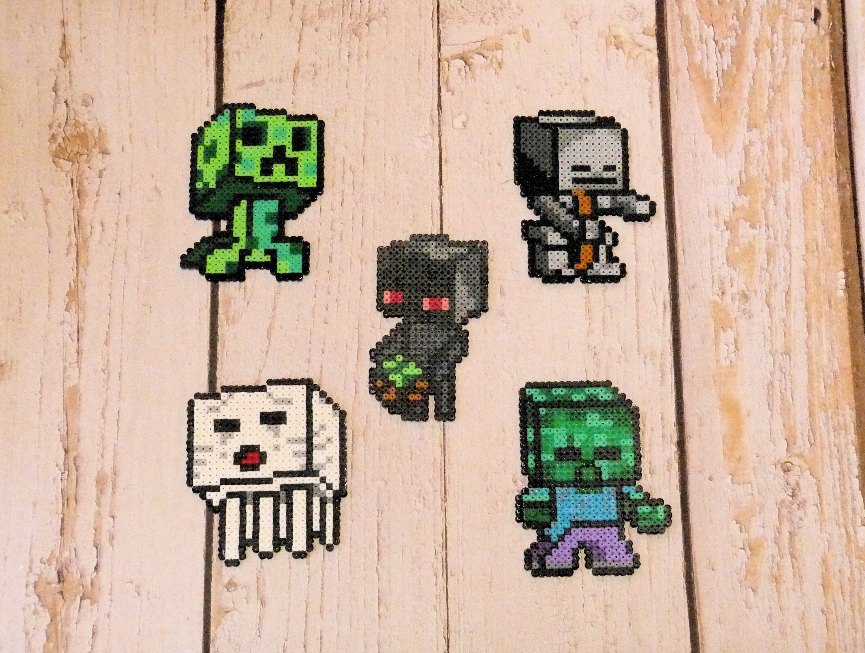 Minecraft Kawaii Pixel Mob Fridge Magnets - Wall Art - Home Decor ...