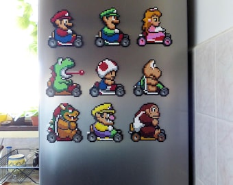 Magnets Mario Kart - Déco de cuisine geek - Décoration d'intérieur - Cadeau ringard pour gamer