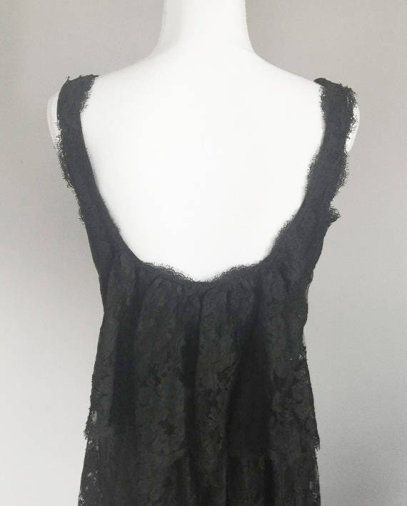 1960s Grenelle ESTEVEZ Black Lace Cocktail Dress … - image 5