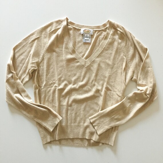 gold shimmer sweater