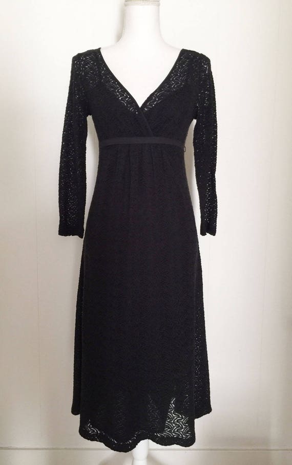 ann taylor black lace dress