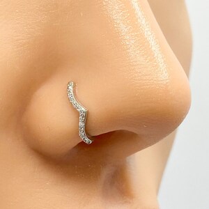 Fake Nose Ring, Fake Nose Piercing, Chevron. image 1