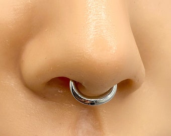 Nickel Free Non-Tarnish Septum Ring, Fake Nose Ring, Silver Gold Seprum Ring, Faux Septum Ring, Fake Piercing, Septum Ring, Septum.