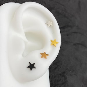 Clou Labret 16G • Acier Chirurgical 316L • Clou Tragus • Boucle d'Oreille Arrière • Hélice • Conque • Clou Labret