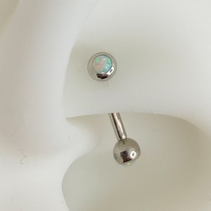 Opal, Rook Piercing, Rook Piercing Jewelry, Rook Earring, Rook Barbell, Rook Piercing, Rook Jewelry, Eyebrow Piercing Barbell.