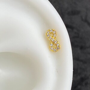 16G Labret Stud • 316L Surgical Steel • Tragus Stud • Back Earring • Helix • Conch • Labret Stud