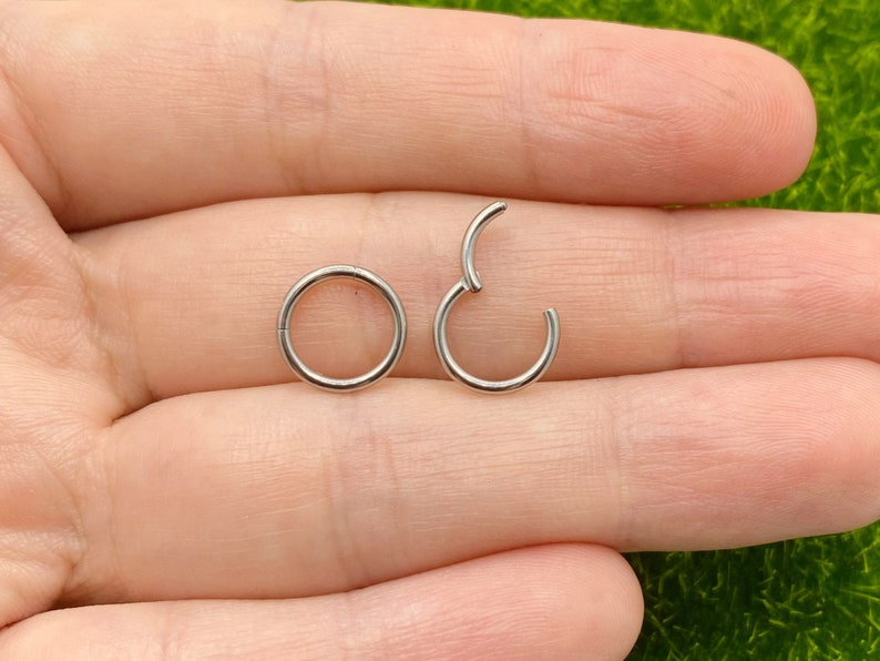 20G-18G-16G-14G-12G-10G Clicker 316L Surgical Steel, Nose Ring, Nose Ring, Clicker Nose Ring, Nose Hoop, Nose Ring Hoop, Cartilage earring image 6