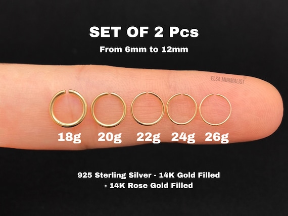 Sterling silver nose rings 18g best sale