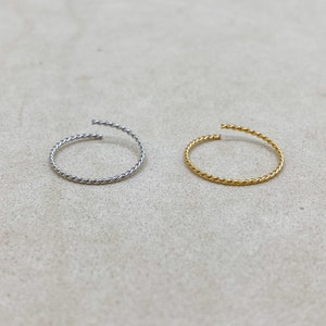 Waterproof, Twisted Toe Ring, Adjustable Toe Ring, Silver Toe Ring, Gold Toe Ring, Rose Gold Toe Ring. image 2