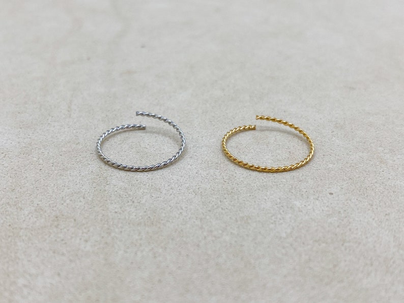 Waterproof, Twisted Toe Ring, Adjustable Toe Ring, Silver Toe Ring, Gold Toe Ring, Rose Gold Toe Ring. image 2