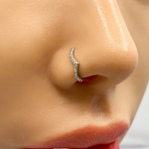 Fake Nose Ring, Fake Nose Piercing, Chevron. image 3